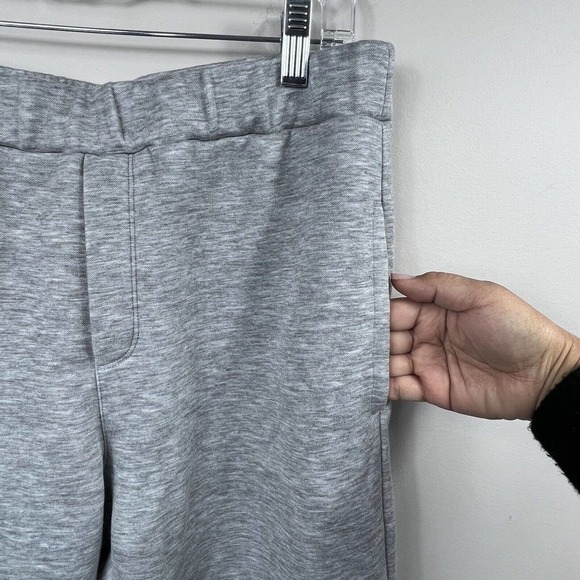 Theory Heather Gray Elastic Waist Pull on Athletic Jogger Pants Size M - Picture 3 of 12